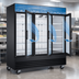 Thumbnail image #3 for Omcan 80-Inch Three-Section Reach-In Glass Door Display Freezer, 52.3 Cu. Ft., Self-Contained Bottom Mount, Black