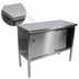 Thumbnail image #3 for John Boos Enclosed Stainless Steel Work Table with Sliding Doors, 60 x 24 Inch, 14-Gauge Flat Top