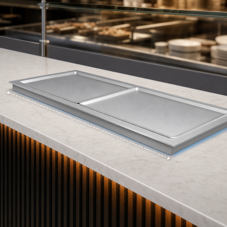 Product image #3 for Hatco Remote Drop-In Slim Frost Top, 2 Full-Size Sheet Pans, 54-15/16-Inch, R-513A