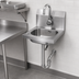 Thumbnail image #3 for Stainless Steel Wall-Mount Hand Sink with Splash-Mount Electronic Gooseneck Faucet