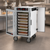 Thumbnail image #4 for Metro HotBlox Narrow 8-Pan Mobile Pass-Thru Insulated Holding Cabinet with Analog Control, Clear Front Door and Solid Rear Door