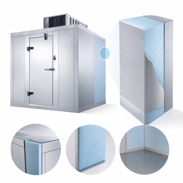 Product image #3 for Indoor Quick Ship Walk-In Cooler with Aluminum Floor and Top-Mount Self-Contained R-448A Refrigeration