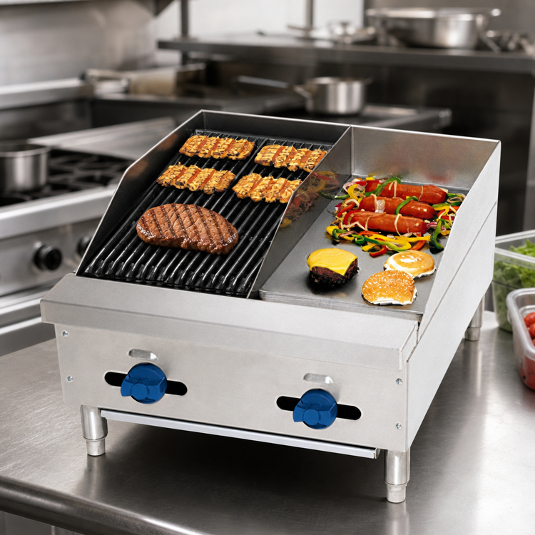 Product image #3 for Comstock-Castle 24-Inch Countertop Gas Char-Broiler/Griddle Combination
