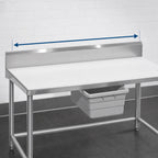 Thumbnail image #3 for Channel Manufacturing BS6 72-Inch Stainless Steel Backsplash for Commercial Work Tables