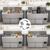 Thumbnail image #3 for Krowne MoveWell 48-Inch Adaptive Underbar Beverage Station with Ultra-Low Profile Refrigerated Base and Essential Inserts Bundle