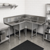 Thumbnail image #3 for John Boos E-SERIES 3-Compartment Corner Sink with Dual 24-Inch Drainboards, 75-Inch Corner-to-Edge
