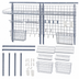 Thumbnail image #3 for Quantum Medium-Duty Wall-Mount Store Grid Starter Kit with Shelves, Baskets and Hooks