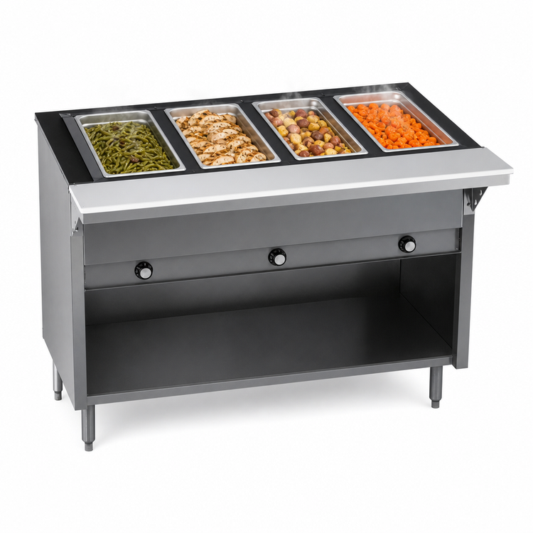 Product image #3 for Eagle Spec-Master 63-1/2-Inch Liquid Propane Commercial Hot Food Table with 4 12 x 20 Dry Wells and Cutting Board
