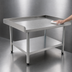 Thumbnail image #3 for BlendPort® 72-Inch x 24-Inch Equipment Stand with 18-Gauge 430 Stainless Steel Top and Adjustable Undershelf