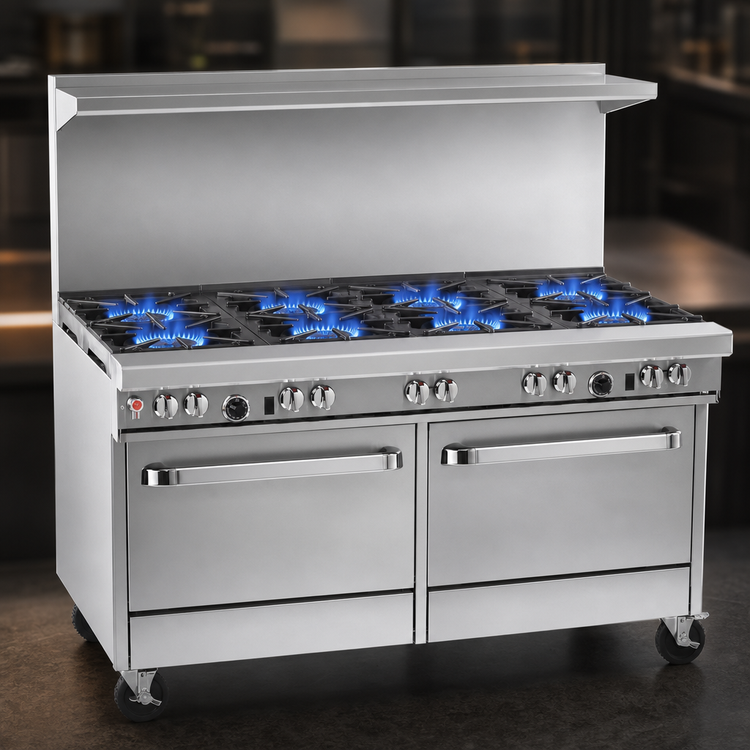 Product image #3 for Southbend Ultimate 60-Inch Gas Restaurant Range with 6 Open Burners, 24-Inch Charbroiler and 2 Convection Ovens