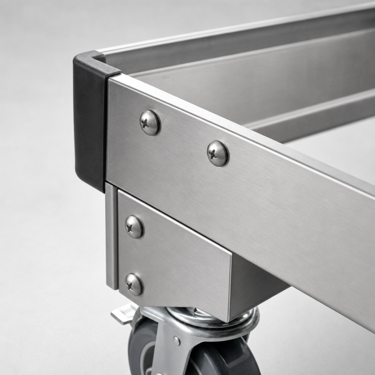 Product image #3 for Metro 24" x 24" Stainless Steel Truck Dolly Frame with Corner Bumpers