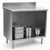 Thumbnail image #3 for Eagle Spec-Master Open Front Stainless Steel Worktable with Backsplash, 96 x 24 Inches