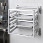 Thumbnail image #3 for Channel Manufacturing AWM-10 Wall-Mounted Side-Load Aluminum Sheet Pan Rack, 10-Pan, 13 x 18-Inch Pans, 3-Inch Spacing