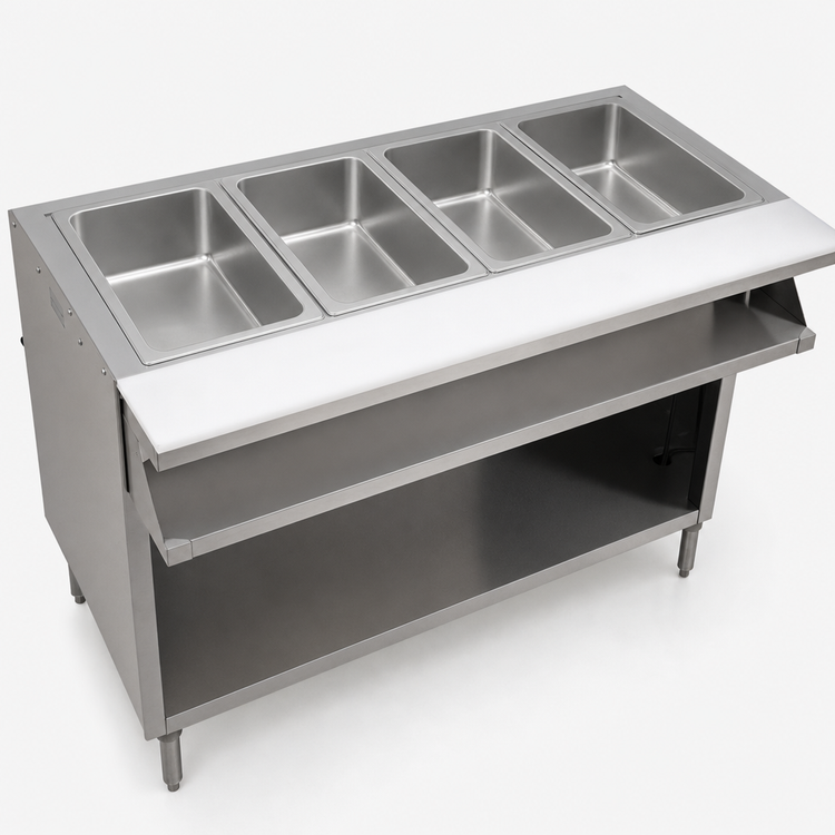 Product image #3 for Spec-Master SHT4CB-240-3 Sealed Well Electric Hot Food Table with 4 Full-Size Wells and AutoFill