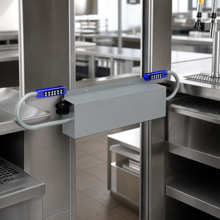 Product image #3 for Advance Tabco Prestige Dual Soda Gun Holder for Pass-Thru Workstations