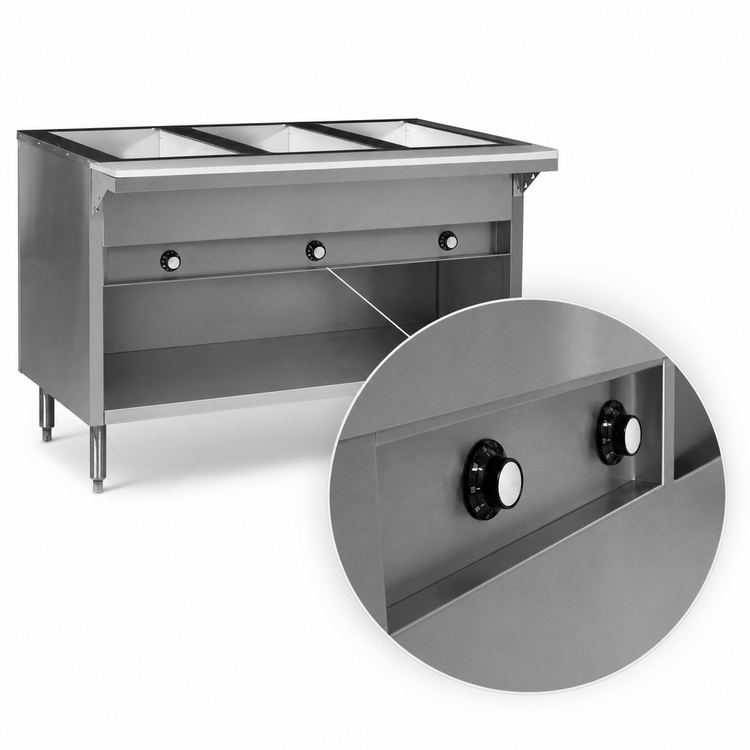 Product image #3 for Eagle Spec-Master Electric Hot Food Table with 3 12 x 20 Wet/Dry Wells, 48-Inch, 208V