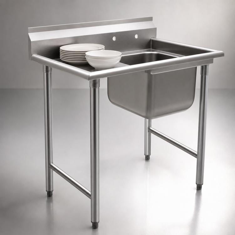 Product image #3 for Eagle Group 414 Series 1-Compartment Sink with 24-Inch Left Drainboard