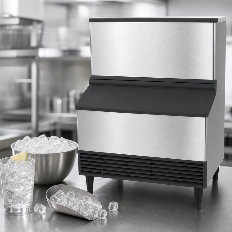 Product image #3 for Hoshizaki KM-301BAJ Air-Cooled Self-Contained Crescent Cube Ice Maker With Built-In 100 lb Bin