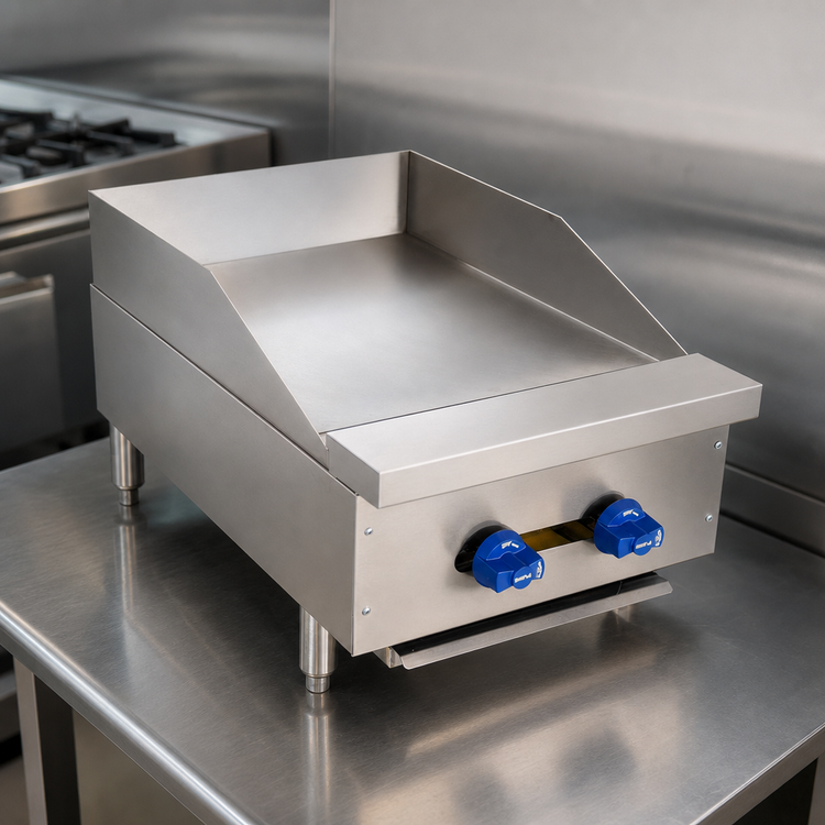 Product image #3 for Comstock-Castle Castle Series 18-Inch Countertop Gas Griddle with Manual Controls, 36,000 BTU