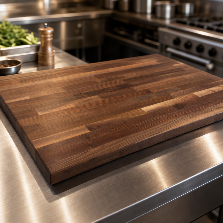 Product image #3 for John Boos Boos Block Blended Rails Edge Grain American Black Walnut Kitchen Countertop, 48 x 27 x 1-1/2 Inch Thick, Varnique Finish