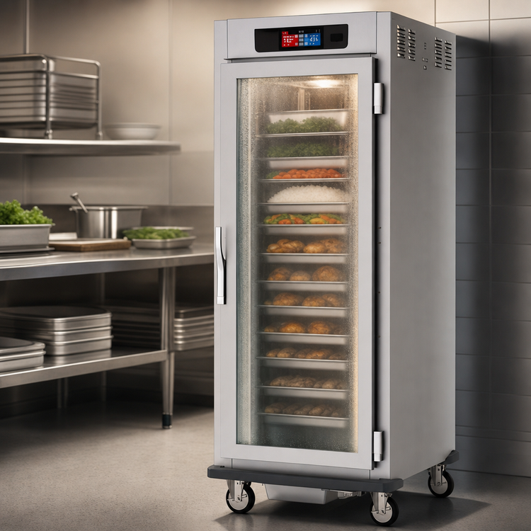 Product image #3 for Metro C5 9 Series Full-Height Pass-Thru Controlled Humidity Heated Holding and Proofing Cabinet, 18-Pan, Glass & Solid Doors