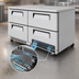 Thumbnail image #3 for Turbo Air Super Deluxe Two-Section Front Breathing Undercounter Drawer Refrigerator, 4 Drawers, 14.8 Cu. Ft.