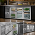 Thumbnail image #3 for Beverage-Air BB78HC-G-S 78-Inch Three-Section Glass Door Self-Contained Back Bar Refrigerator