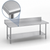 Thumbnail image #3 for Duke Deluxe 60 Inch x 30 Inch 16 Gauge 300 Series Stainless Steel Work Table with 5 Inch Riser and Stainless Undershelf