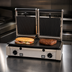 Thumbnail image #3 for Eurodib Double Countertop Electric Panini Grill, Ribbed Top/Flat Bottom, 19.7 x 10-Inch Cast Iron Plates, 208-240V