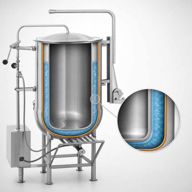 Product image #3 for Legion LTCR-100 100-Gallon Direct Steam Coffee Kettle