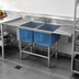 Thumbnail image #3 for Spec-Master FN Series Two-Compartment Stainless Steel Sink with Left and Right Drainboards, 24