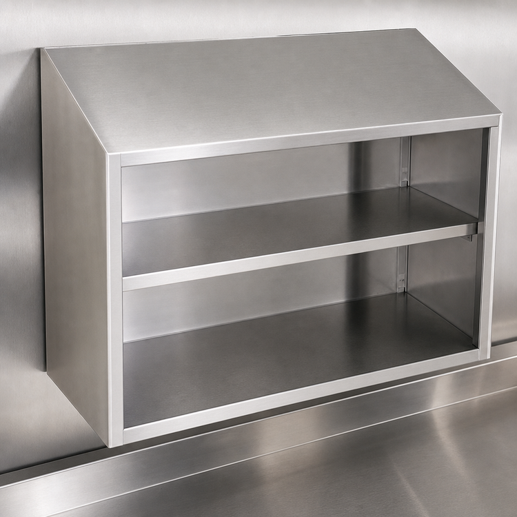 Product image #3 for Eagle Group WCO-48 Open Front Wall-Mounted Stainless Steel Wall Cabinet, 48-Inch Wide