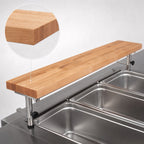 Thumbnail image #3 for John Boos L005-OS 96-Inch Steam Table Cutting Board, Edge Grain Northern Hard Rock Maple, with Adjustable Stainless Steel Supports