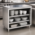 Thumbnail image #3 for 36-Inch Wide Open Front Stainless Steel Enclosed Base Dish Cabinet with Adjustable Shelf
