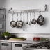 Thumbnail image #3 for John Boos 120-Inch Wall-Mount Single-Bar Stainless Steel Pot Rack with 10 Double Hooks