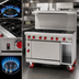 Thumbnail image #3 for American Range Green Flame 48-Inch Commercial Gas Range with 8 Open Burners, 26-1/2-Inch Left Convection Oven, and Right Storage Base