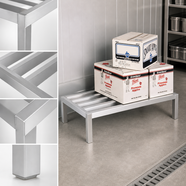 Product image #3 for New Age Lifetime Series Aluminum Dunnage Rack, 48 x 36 x 12 Inches, 4000 lb Capacity