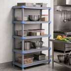 Thumbnail image #3 for Quantum Millenia QP214286VS-5 5-Shelf Stationary Polymer Shelving Unit, 42"W x 21"D x 86"H, Gray