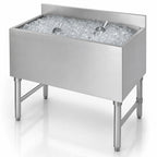 Thumbnail image #3 for Klinger's Trading IC1836 36-Inch Underbar Stainless Steel Ice Chest, 11-Inch Deep Bin, 115 lb Capacity, Without Cold Plate