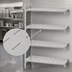 Thumbnail image #4 for Cambro Camshelving Premium 4-Tier Vented Polymer Shelving Add-On Unit, 18 x 24 x 64 Inches, Speckled Gray