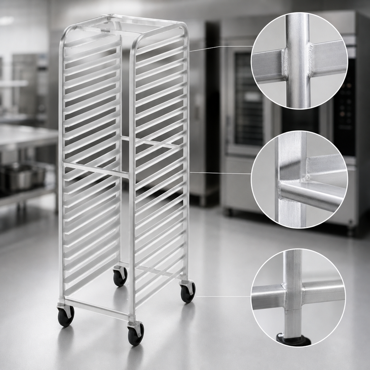Product image #3 for Channel Manufacturing Economy Series All-Welded Aluminum Bun Pan Rack, 27 Pan Capacity