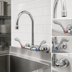 Thumbnail image #3 for Wall-Mount Workboard / Bar Sink Mixing Faucet, 4-Inch Centers, 5-3/4-Inch Gooseneck, 1.0 GPM
