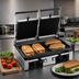 Thumbnail image #3 for Univex Double Countertop Electric Panini Press with Ribbed Cast Iron Plates