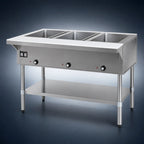 Thumbnail image #3 for Eagle Group SDHT3-208-3 48-Inch Electric 3-Well Dry Hot Food Table with Stainless Steel Open Base, 208V, 3-Phase