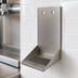 Thumbnail image #3 for Wall Mount Stainless Steel Drip Tray Trough with 2 Faucet Holes and 1/2 Inch NPT Drain