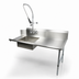Thumbnail image #3 for BK Resources 26-Inch Straight Left-Hand Soiled Dish Table with 20 x 20 x 8 Sink and Pre-Rinse Faucet