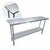 Thumbnail image #3 for Sapphire 60 Inch x 24 Inch 18-Gauge 430 Stainless Steel Flat Top Work Table with Galvanized Legs and Undershelf