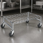 Thumbnail image #3 for Metro Super Erecta MHP33C Mobile Chrome Wire Dunnage Rack with Casters, 36 x 18 Inches, 800 lb Capacity