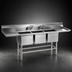 Thumbnail image #3 for Eagle Spec-Master FN Series 69-Inch Three-Compartment Sink, No Drainboards, 20 x 20 x 14 Bowls