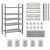 Thumbnail image #3 for Cambro Camshelving Elements XTRA 5-Tier Stationary Starter Shelving Unit, 21 x 60 x 84 Inches, Speckled Gray